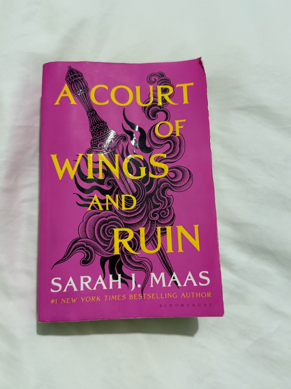 Sarah J. Maas Pink Decorative Book Cover - 'Wings and Ruin'